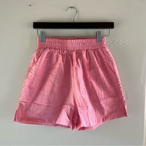 Pink Linen Beachy shorts size M